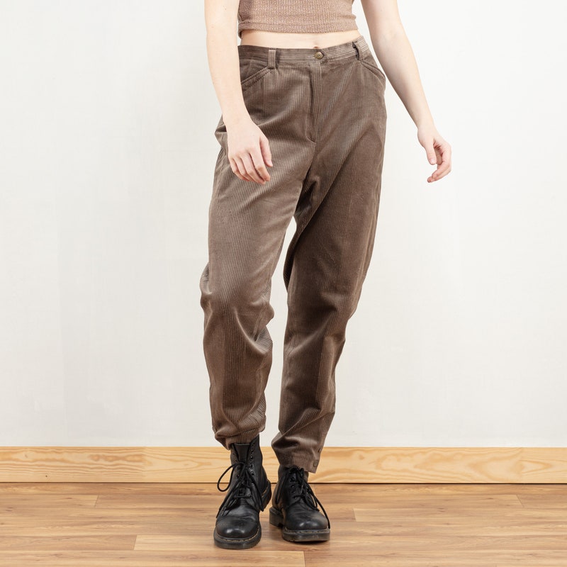Corduroy Pleated Pants Rose
