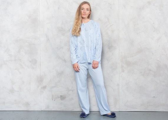 Vintage 90s Baby Blue Pajama Set . Vintage Pajama