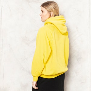 Yellow CHAMPION Sweatshirt Vintage 90s Hooded Women Pullover Cotton Blend Hoodie Cozy Home Sweatshirt Women Clothing size Extra Large XL image 6