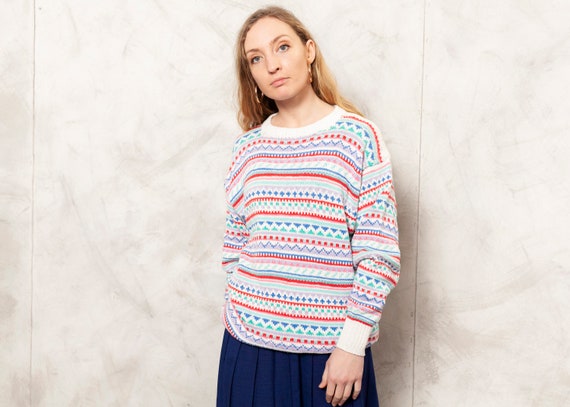 Retro ethnic sweater sale
