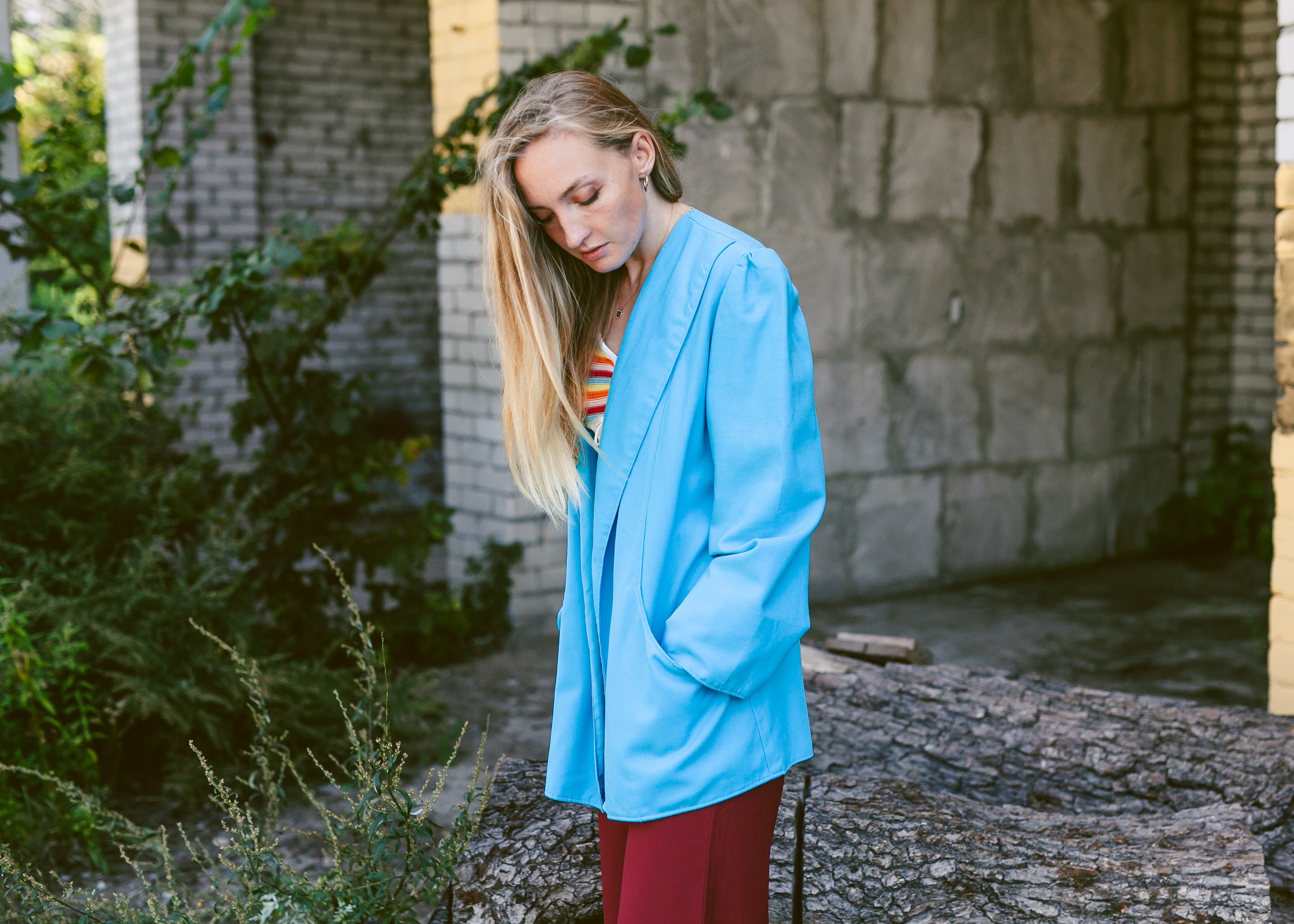 1 state puff sleeve blazer