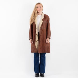 Manteau en peau de mouton effet vieilli des années 90, manteau en peau de mouton vintage taille M, pardessus rétro, vêtements occidentaux robustes, bohème vintage, NorthernGirlStore