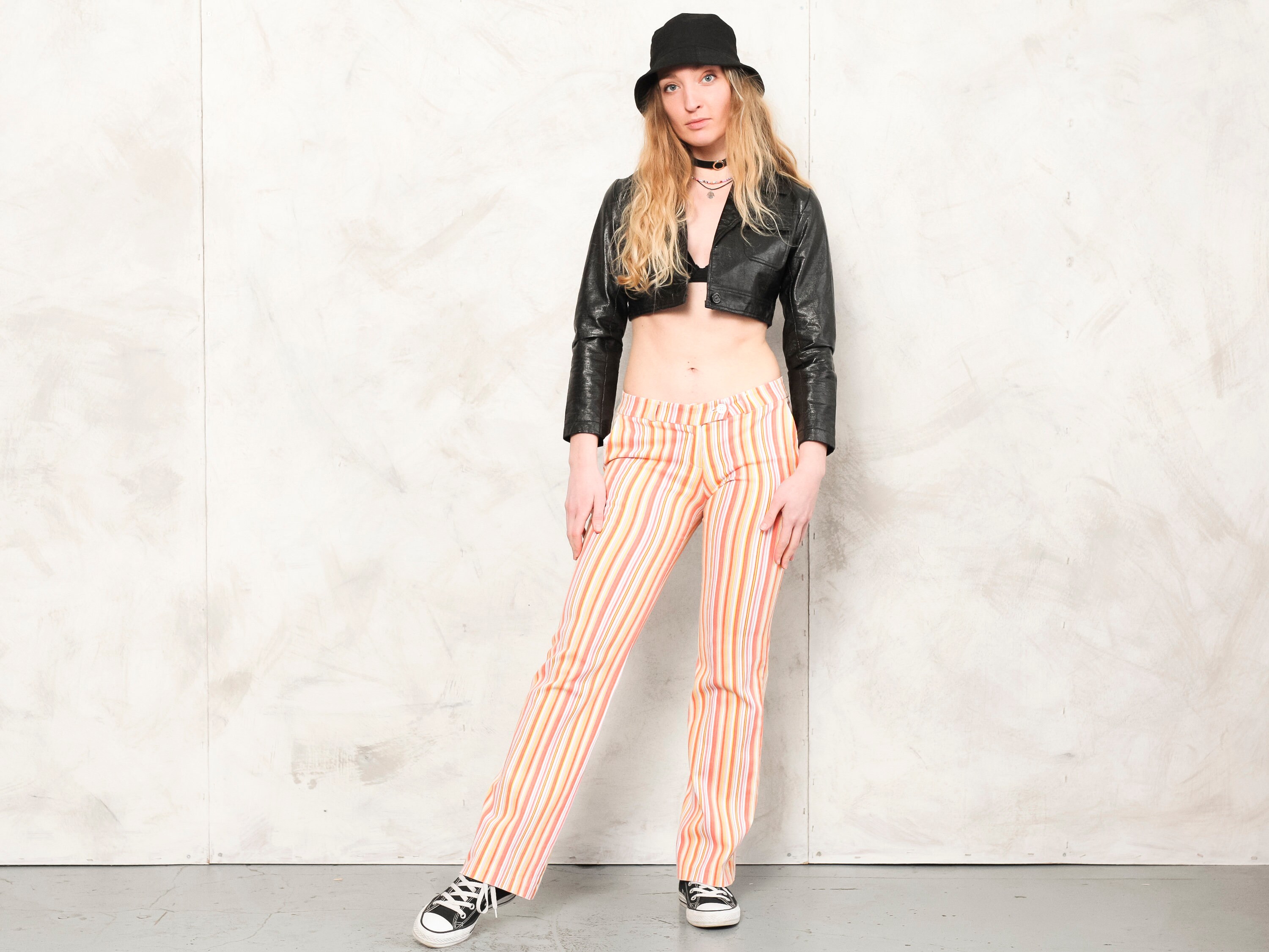 stretchy patterned pants