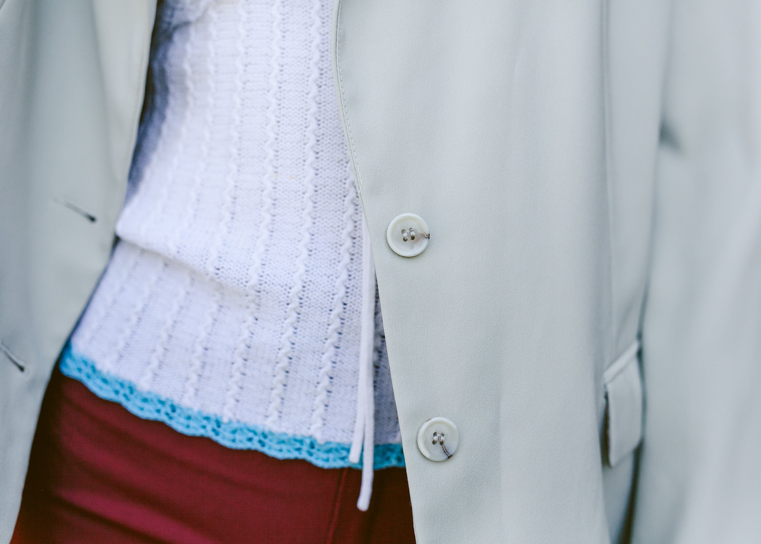90s Women Classic Blazer Jacket . Vintage Cream Blazer Business