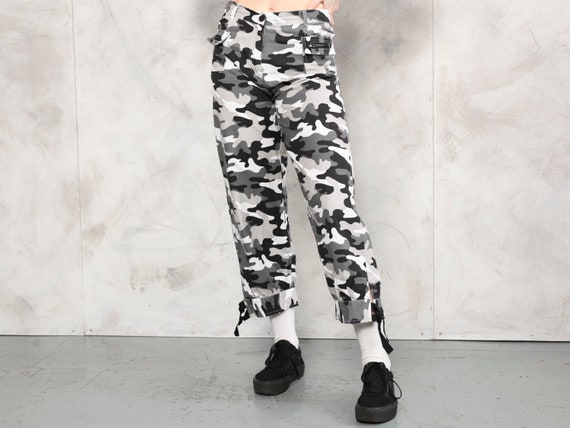 Vintage Women Pants 90s patterned boho camo autum… - image 1