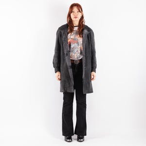 80s Gray Sheepskin Coat, Size L/XL Shearling Overcoat, Urban Sheepskin Coat, Vintage Outerwear, Womens Clothing, NorthernGirlStore