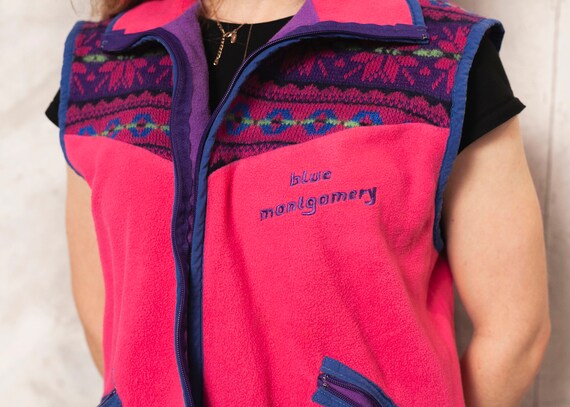 pink fleece vest