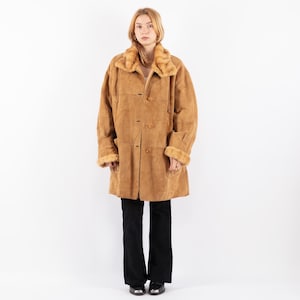 90s Oversized Sheepskin Coat, Size XL Vintage Sheepskin Coat, Retro Winter Coat, Boho Western Wear, Rugged Clothing, NorthernGirlStore