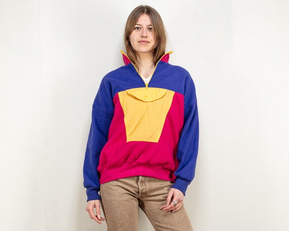 half zip up fleece womens