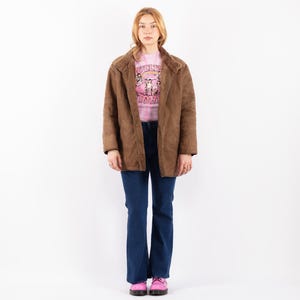 70s Distressed Sheepskin Coat, Size M Vintage Brown Sheepskin Coat, Rugged Shearling Coat, Western, NorthernGirlStore, Womens Clothing