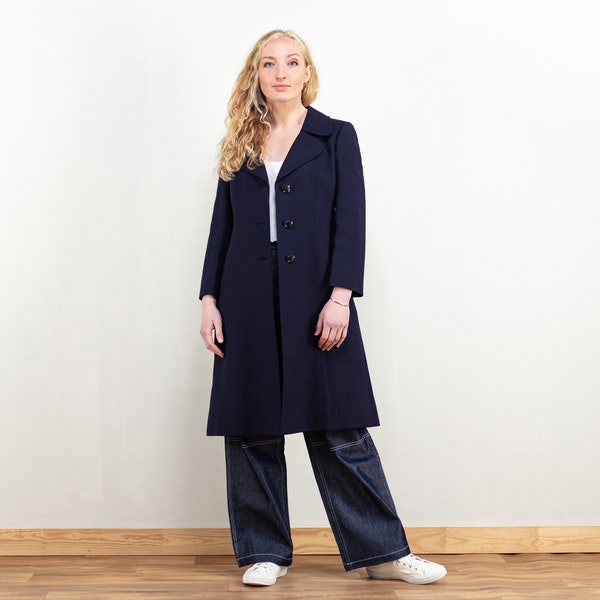 2040078 Dark Blue Wool Coat main image 1