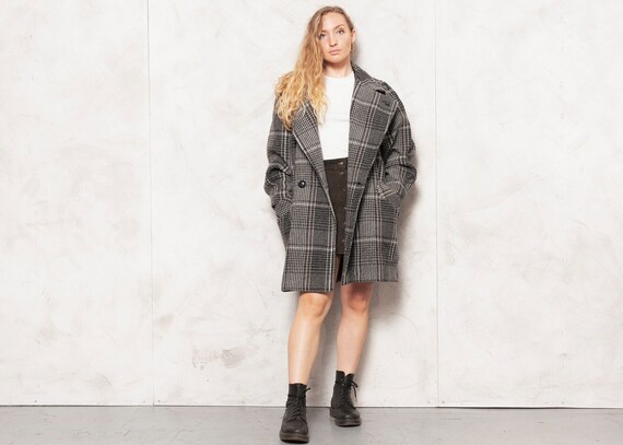 Large top check coat