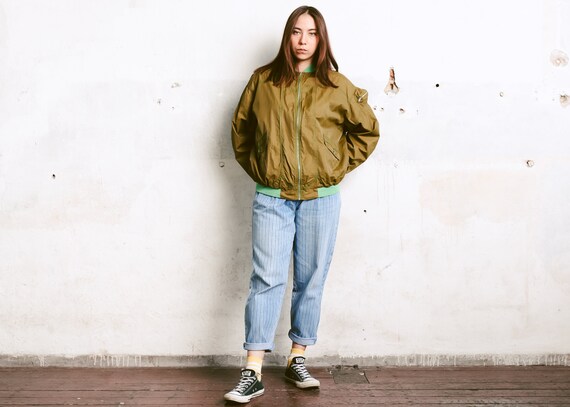 Chaqueta Bomber Mujer Vintage. Spring Windbreaker Chaqueta | Etsy México