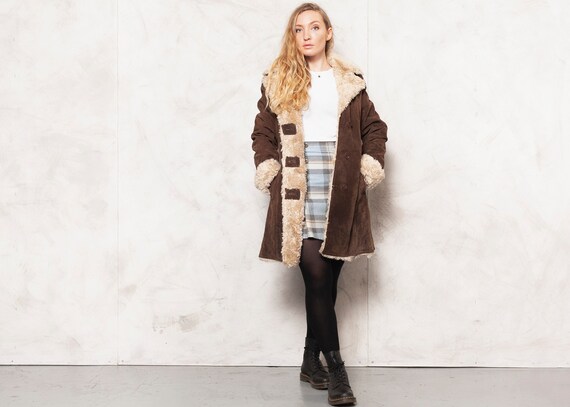 Penny Lane Coat Vintage 80s Suede Leather Coat Wes