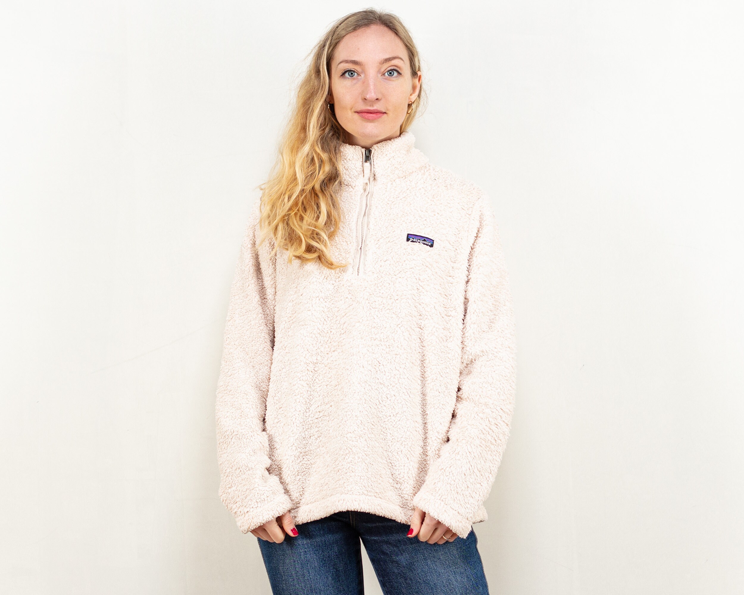 Patagonia Fleece Jumper 90 s Vintage Women Half Zip Fleece