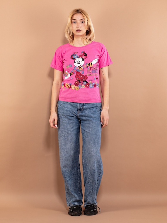 90s Minnie Mouse T-Shirt, Size S T-shirt, Vintage T-Shirt, Disney Land Graphic Tee, Vintage Graphic Tee, 90s Cartoon T-shirt, Nostalgic Tee