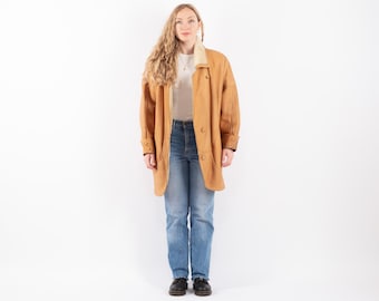 80s Vintage Brown Shearling Coat, Distressed Sheepskin, Size XXL