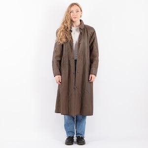 90&#39;s Longline Sheepskin Coat, Size M Vintage Shearling Coat, Western Style Sheepskin Coat, Leather Maxi Coat, Vintage Boho, Womens Clothing