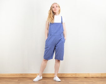 Purple Overalls Shorts boiler suit women shortalls pastel purple coverall dungaree spring jumpsuit playsuit romper summer wear size small