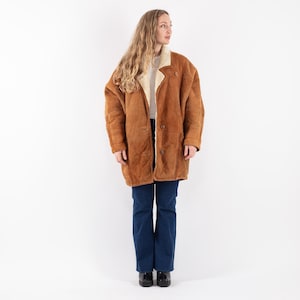 90s Distressed Sheepskin Coat, Size XL Vintage Sheepskin Coat, Shearling Western Coat, Rugged Outerwear, NorthernGirlStore, Womens Clothing