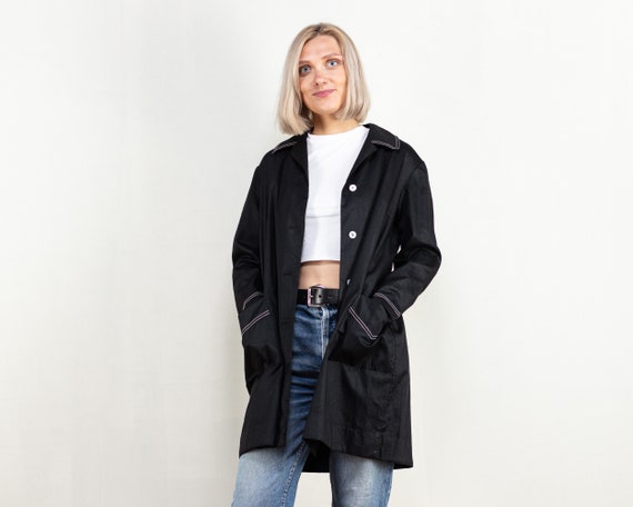Black work coat womens hotsell