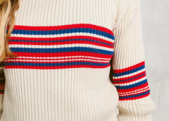 ribbed striped sweater