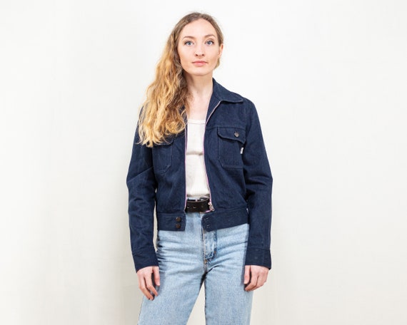 Blue Denim Jacket Vintage Cropped 