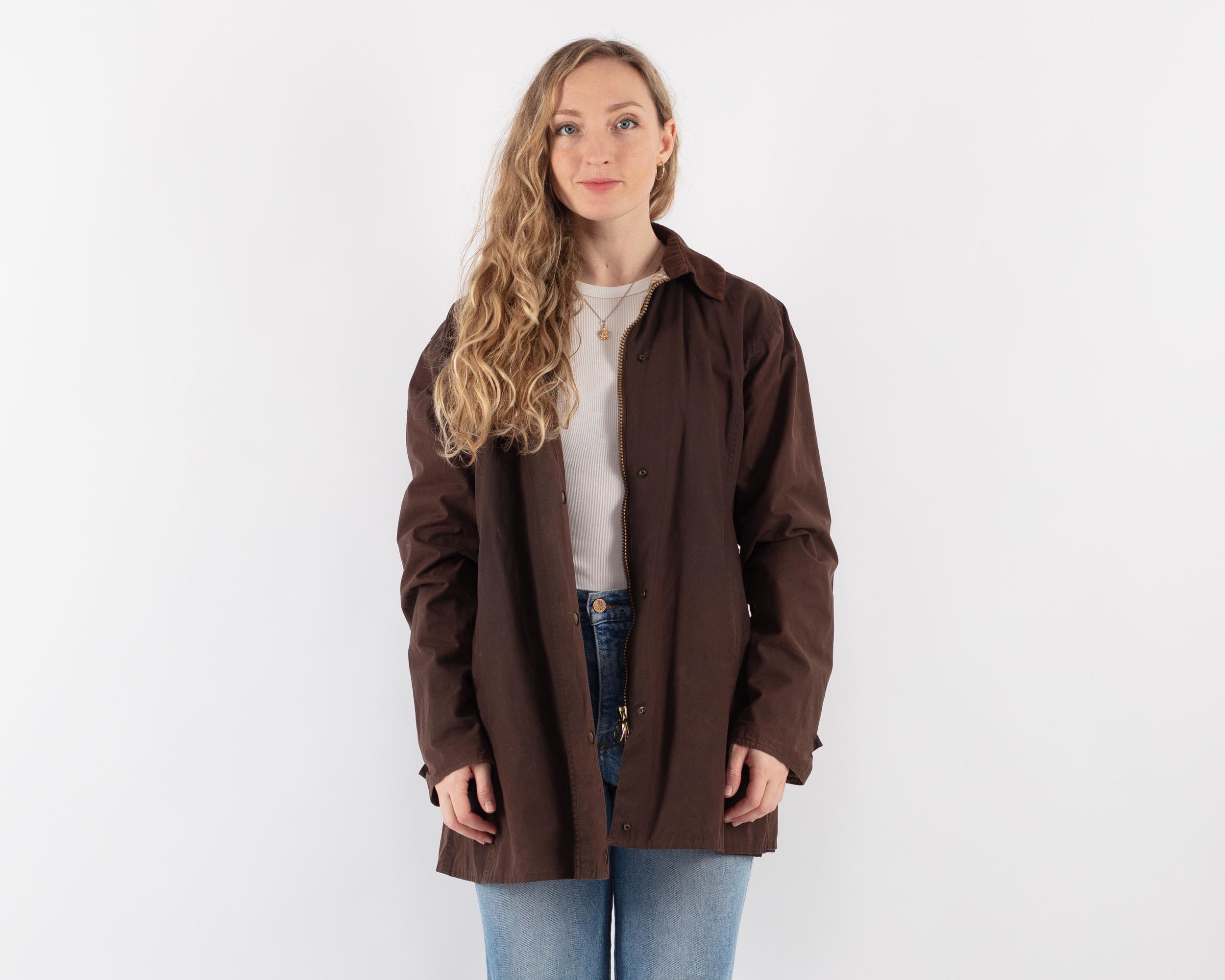 90s Waxed Canvas Jacket, Size XL Classic Wax Jacket, Oilskin