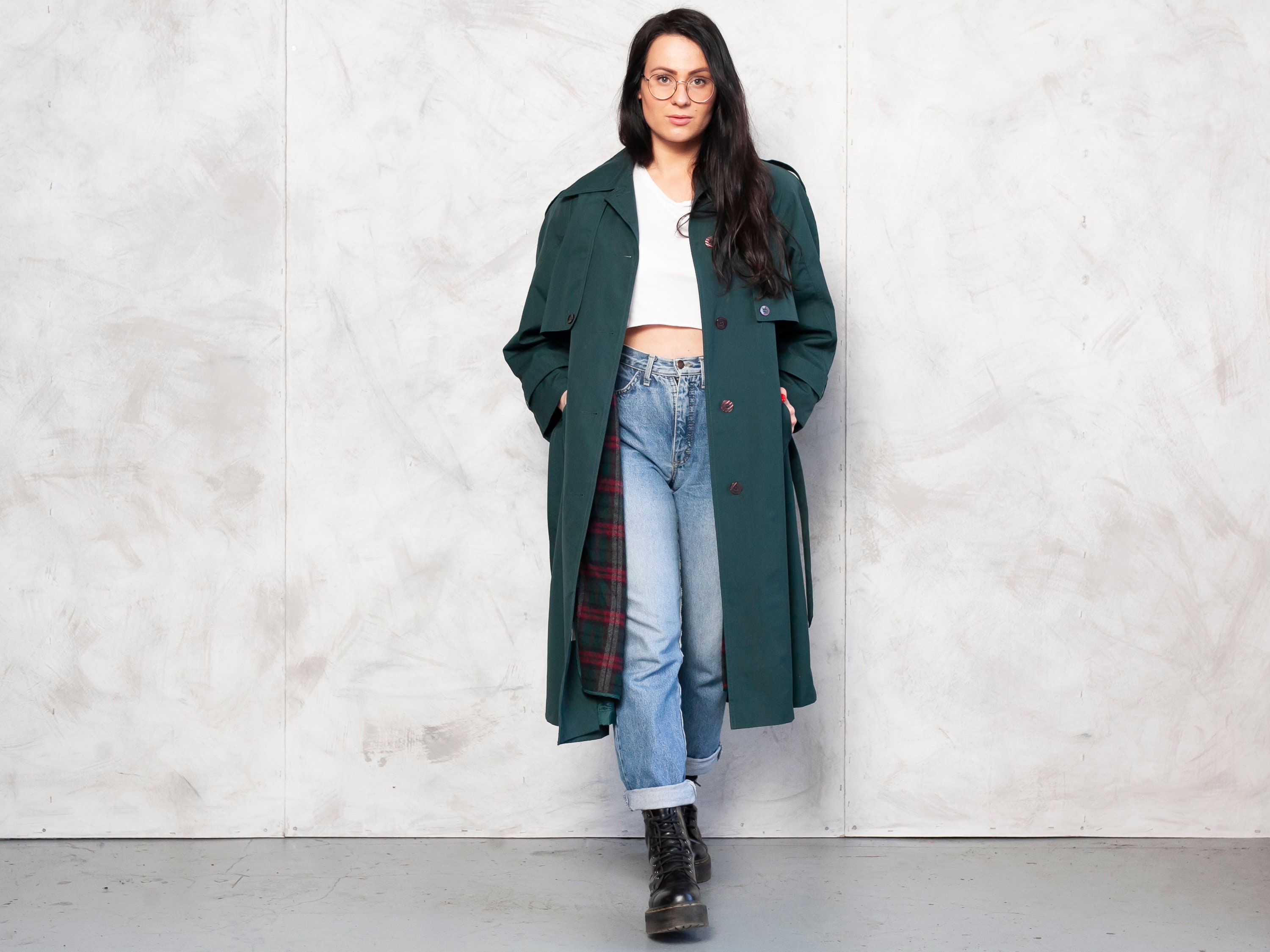 Trench Coat 70s Duster Casual Coat 