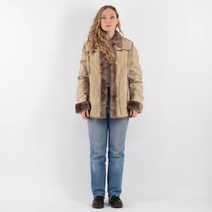Suede Sherpa Jacket 90&#39;s, Size L/XL Vintage Suede Jacket, Cowgirl Ranch Jacket, Vintage Boho, Western Ranch Wear, NorthernGirlStore