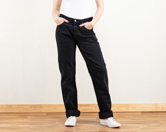 Levi black straight leg jeans top