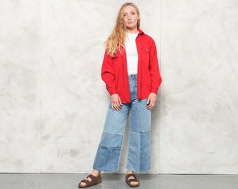 jeans shirt red