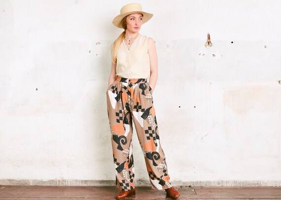 patterned summer trousers