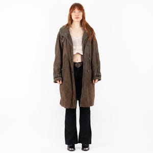 80&#39;s Vintage Sheepskin Coat, Size XL Vintage Sheepskin Coat, Retro Leather Overcoat, Boho Western Hippie Style, NorthernGirlStore