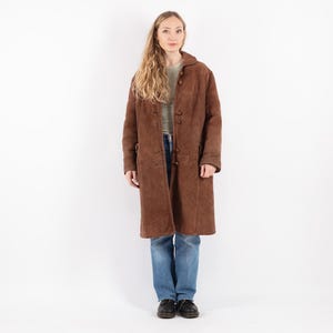 70s Distressed Sheepskin Coat, Size L/XL Vintage Brown Sheepskin Coat, Rugged Shearling Coat, Western, NorthernGirlStore, Womens Clothing