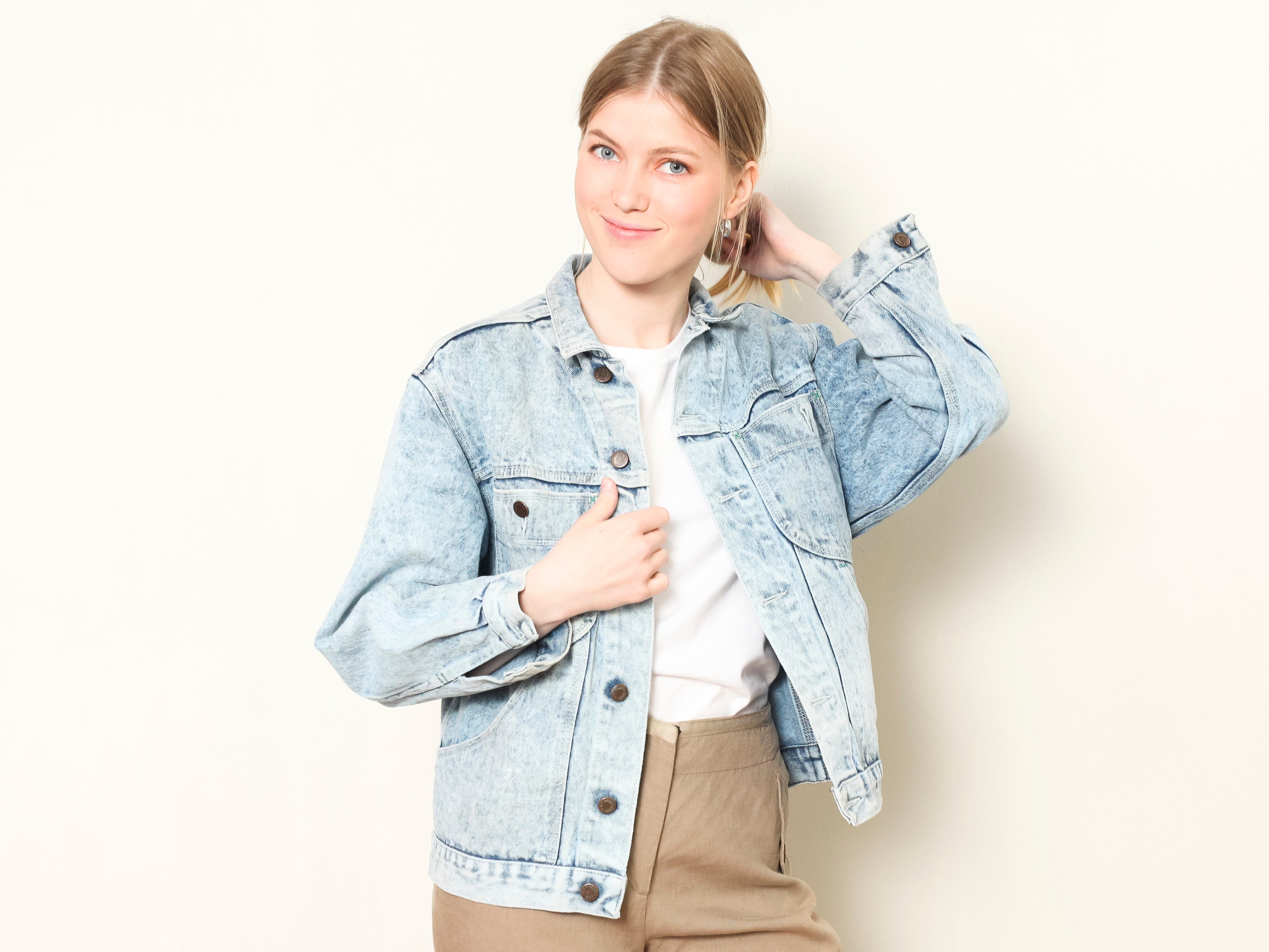 90's Denim Jacket Vintage Button up 
