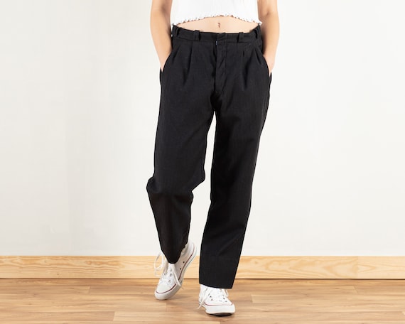 Black Pleated Pants Women Vintage 90s Smart Casual Pants Wool Trousers High  Waisted Trousers Classic Pants Women Clothing Size Medium -  Canada