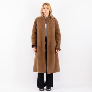 80&#39;s Longline Sheepskin Coat, Size MVintage Shearling Coat, Western Style Sheepskin Coat, Retro Glamour, Vintage Boho, Womens Clothing