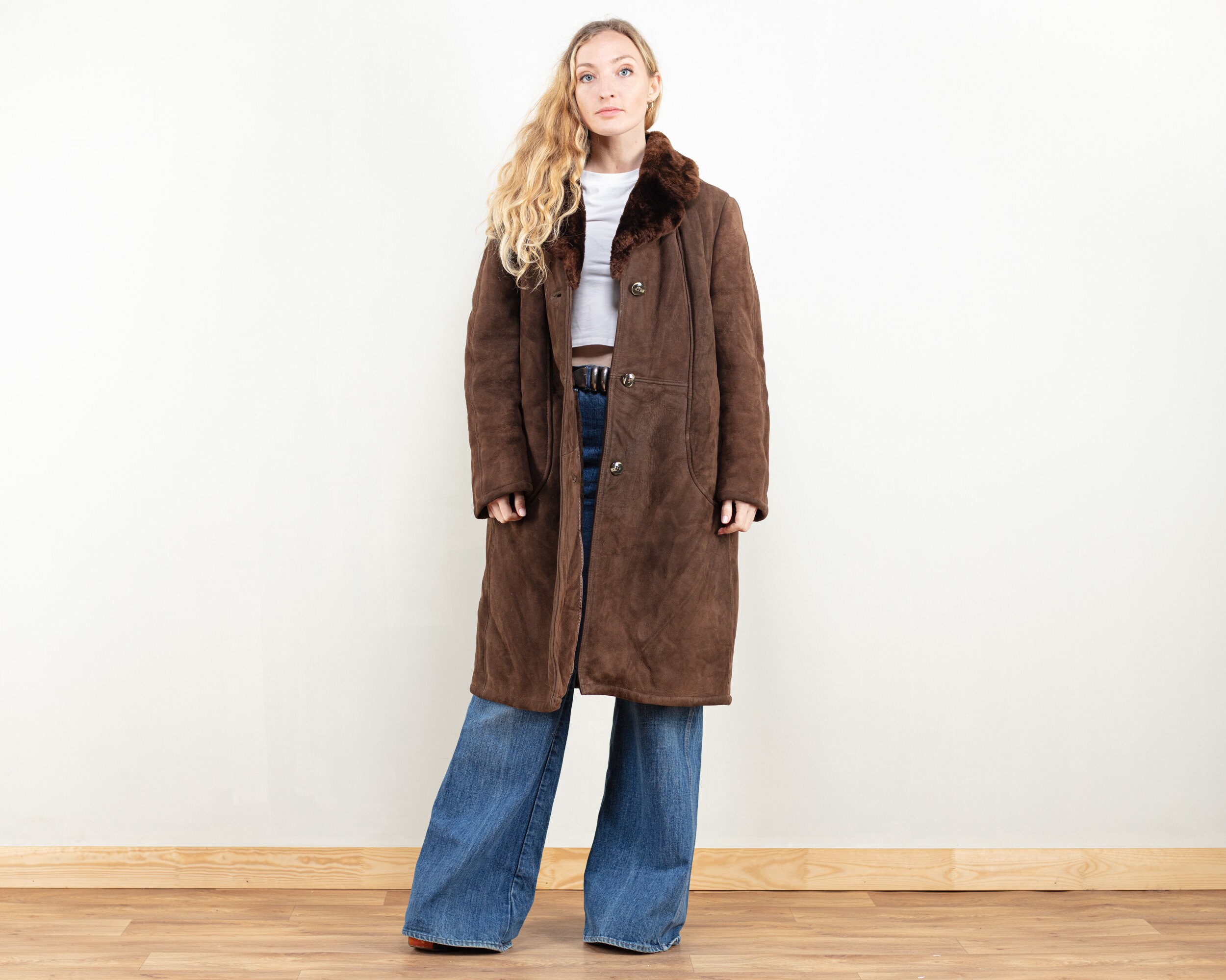 Brown Sheepskin Coat 70s Brown Afghan 