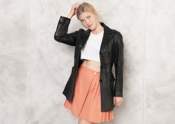 80s Black Leather Jacket Vintage 80s Leather Blaze