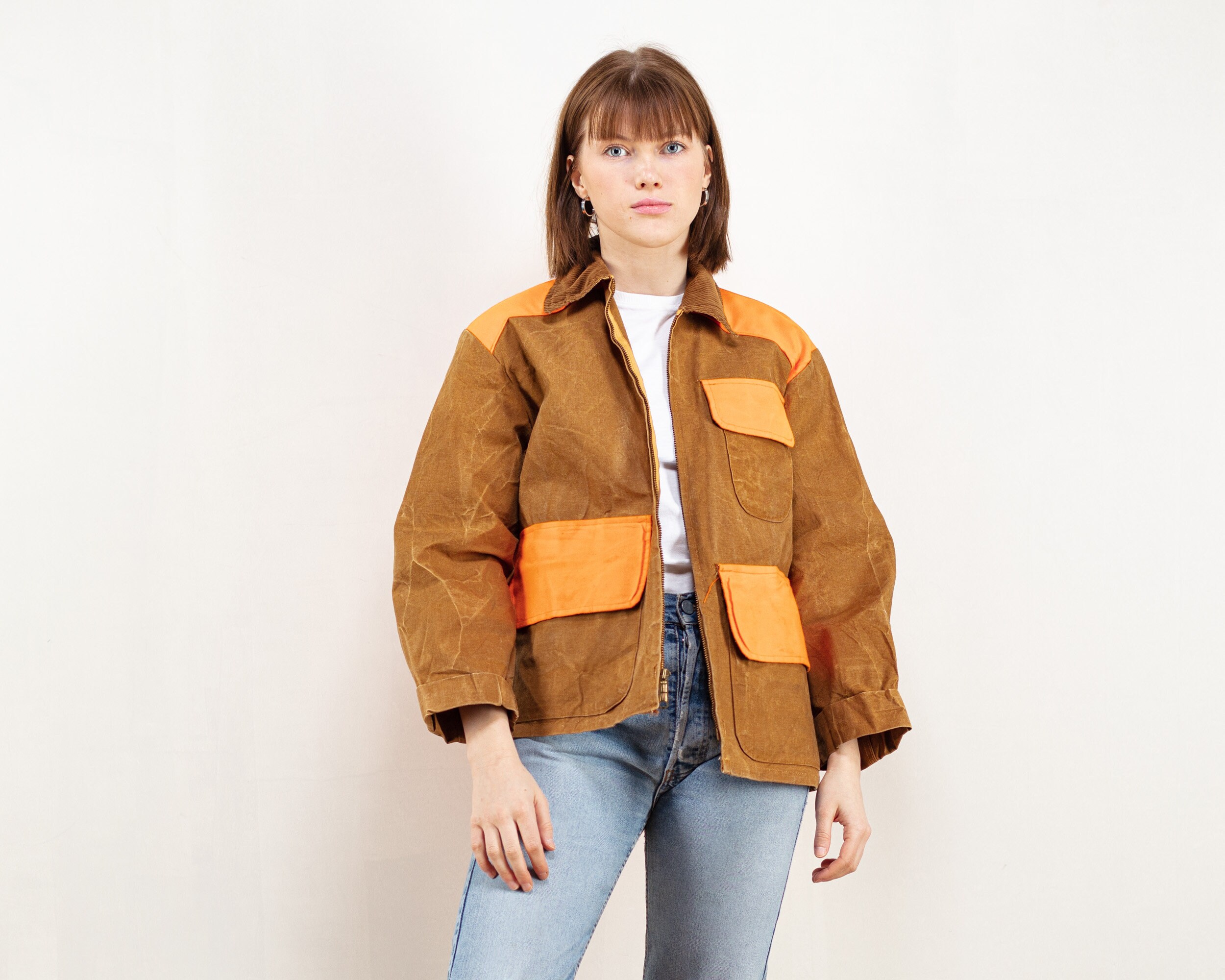 70s Shooting Jacket SafTbak Jacket Duck Hunting Jacket Made in USA Jacket Workwear Vintage Hunting Wear Field Jacket . Size Medium