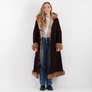 70s Penny Lane Sheepskin Coat, Size S Afghan Coat, Boho Style Overcoat, Vintage Women Outerwear, Retro Glamour Fur Coat, Penny Lane