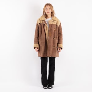 70s Distressed  Western Sheepskin Coat, Size L Vintage Sheepskin Coat, Rugged Shearling Coat, Western, NorthernGirlStore, Womens Clothing