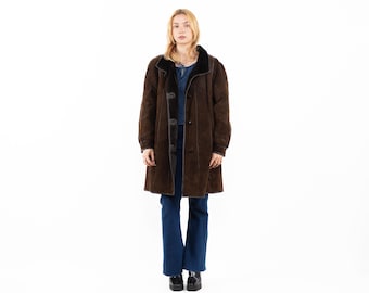 1990s Vintage Oversized Sheepskin Coat Size L/XL