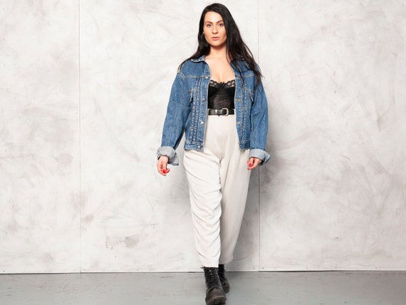 Denim Women Jacket Vintage 90s Women 
