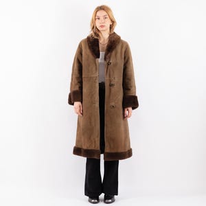 70s Vintage  Sheepskin Coat, Size M/L Vintage Beige Sheepskin Coat, Rugged Shearling Coat, Western, NorthernGirlStore, Distressed Clothing