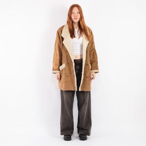 80&#39;s Western Sheepskin Coat, Size XL Sheepskin Coat, Vintage Overcoat, Distressed Western Barn Coat, NorthernGirlStore, Womens Clothing