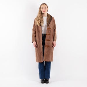 70s Beige  Sheepskin Coat, Size S Vintage Beige Sheepskin Coat, Rugged Shearling Coat, Western, NorthernGirlStore, Womens Clothing