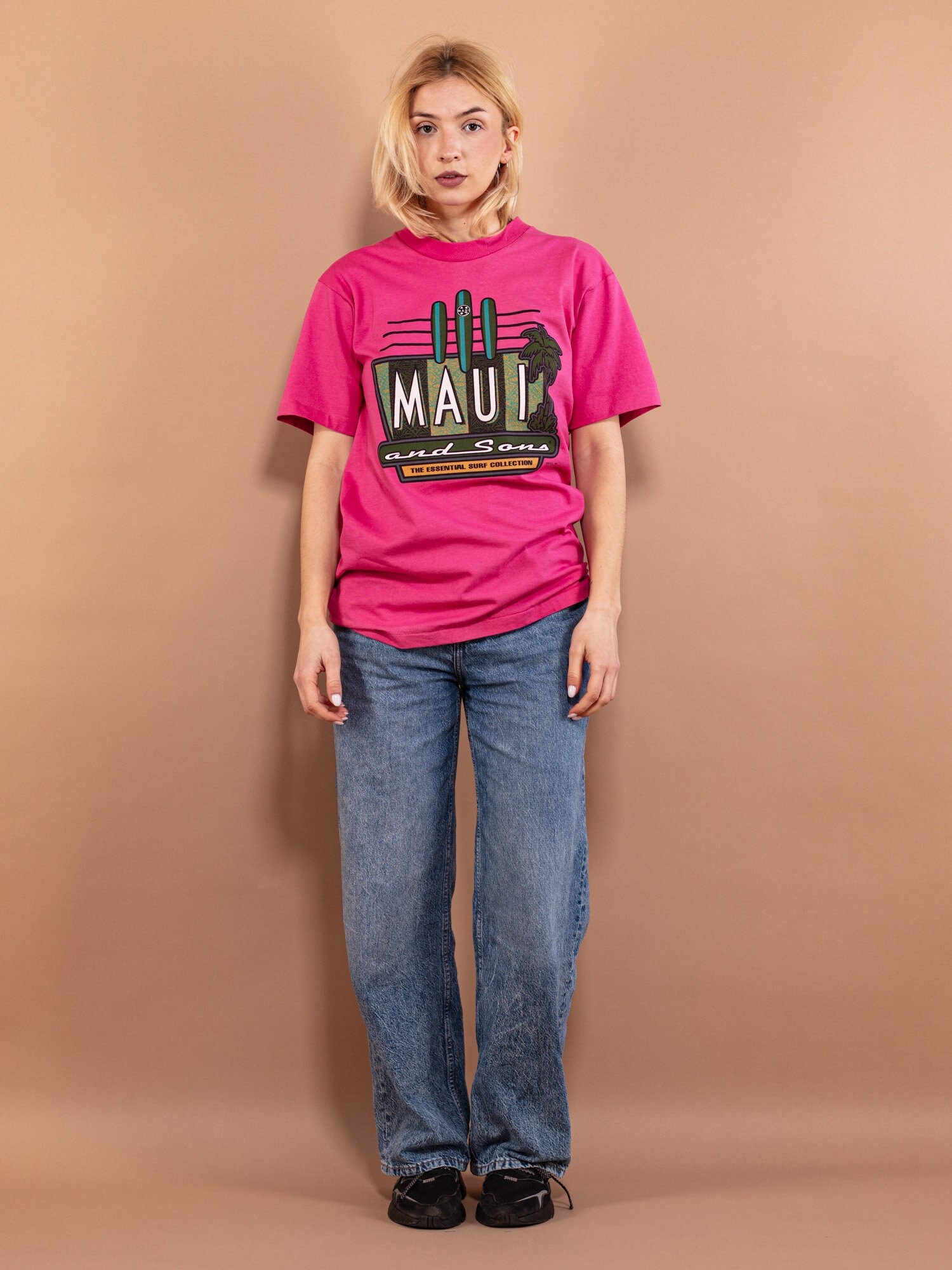 1994 Single Stitch T-Shirt, Size L T-shirt, Vintage Graphic Tee, Retro Surf Tee, Maui and Sons, 90s Sport Tee, Beach Tee, Nostalgic Fashion