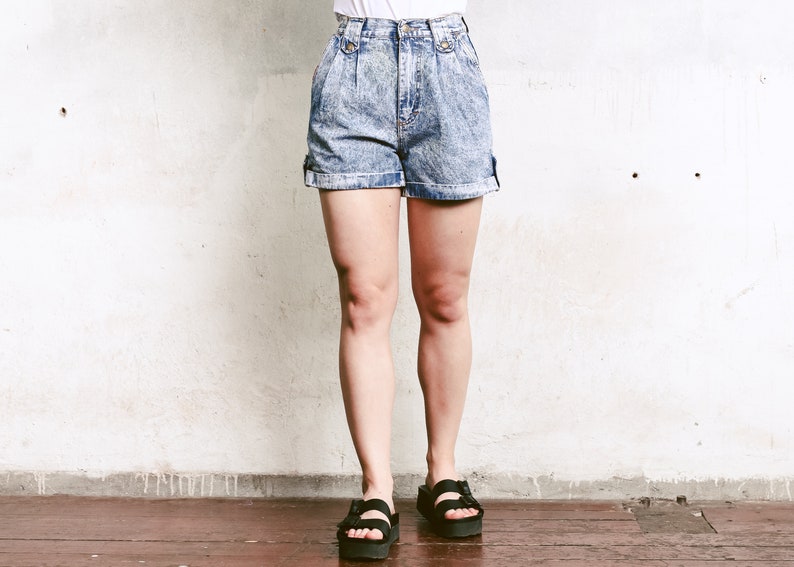 high waisted shorts 80s